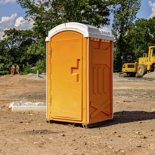 how often are the portable restrooms cleaned and serviced during a rental period in Raymondville